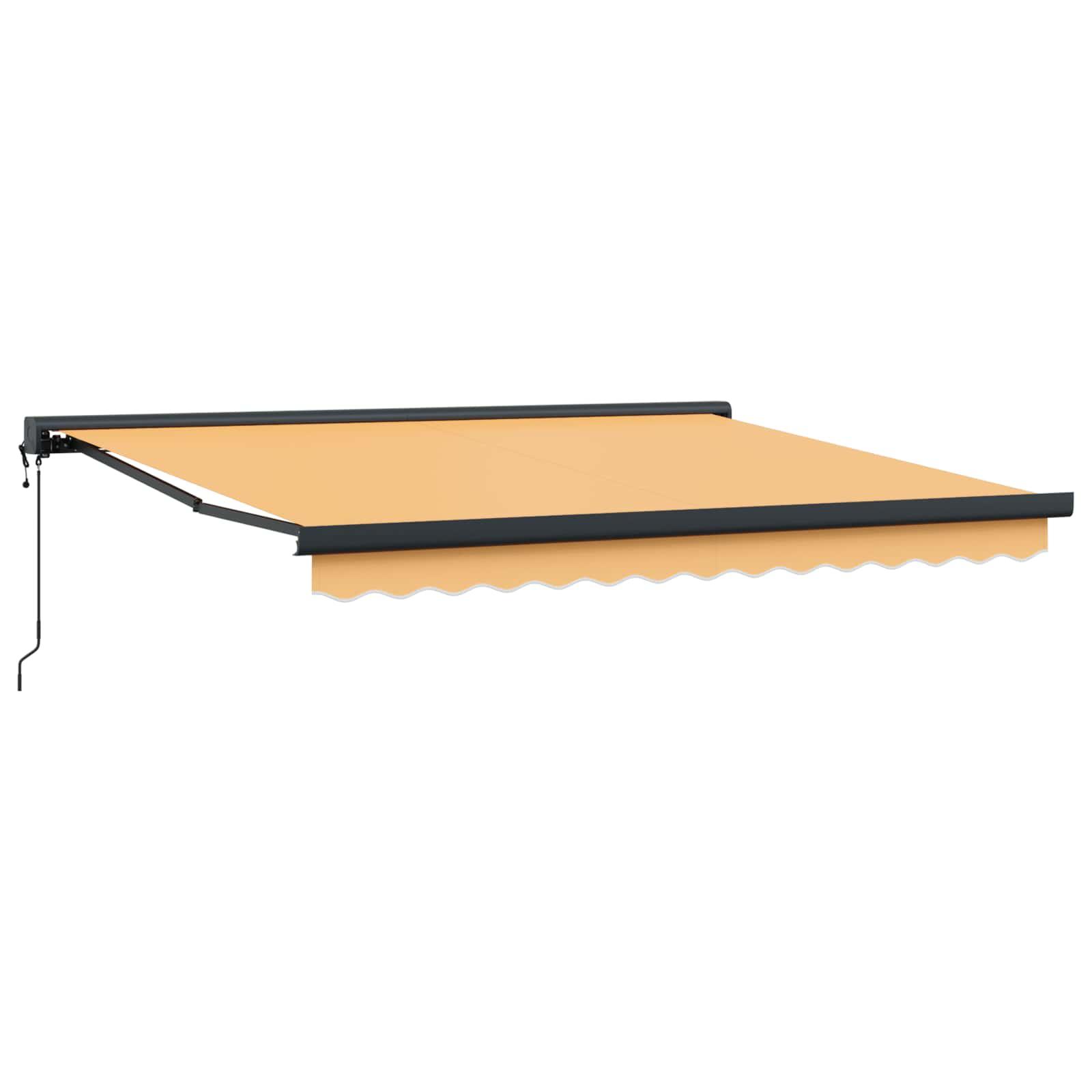 Markise Sandfarvet 350 x 250 cm Polyester og Aluminium