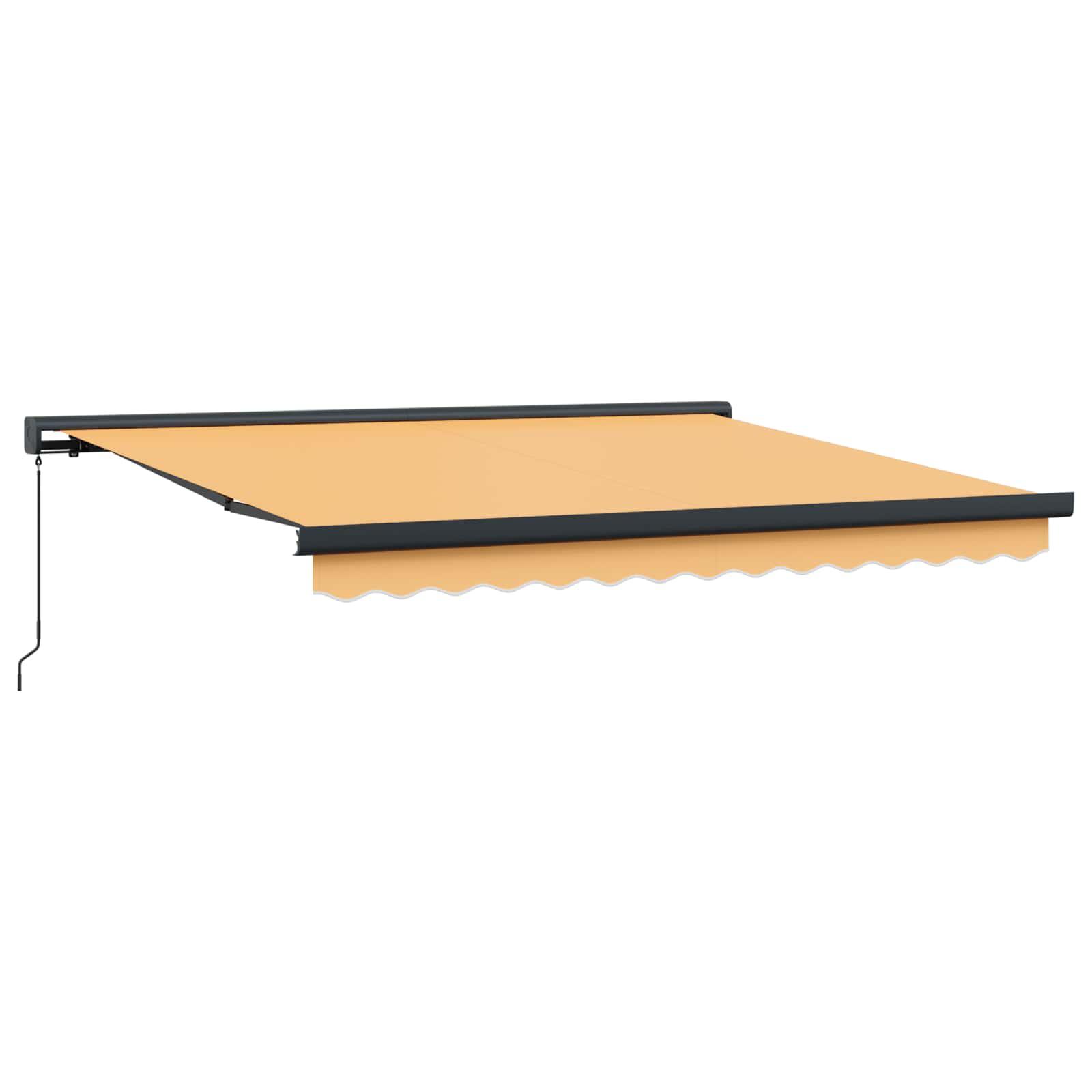 Udtrækkelig Markise Sandfarvet 300 x 250 cm Stof og Metal