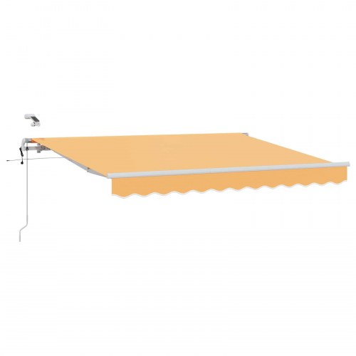 Udtrækkelig Markise Sandfarvet 500 × 300 cm Polyester og metal