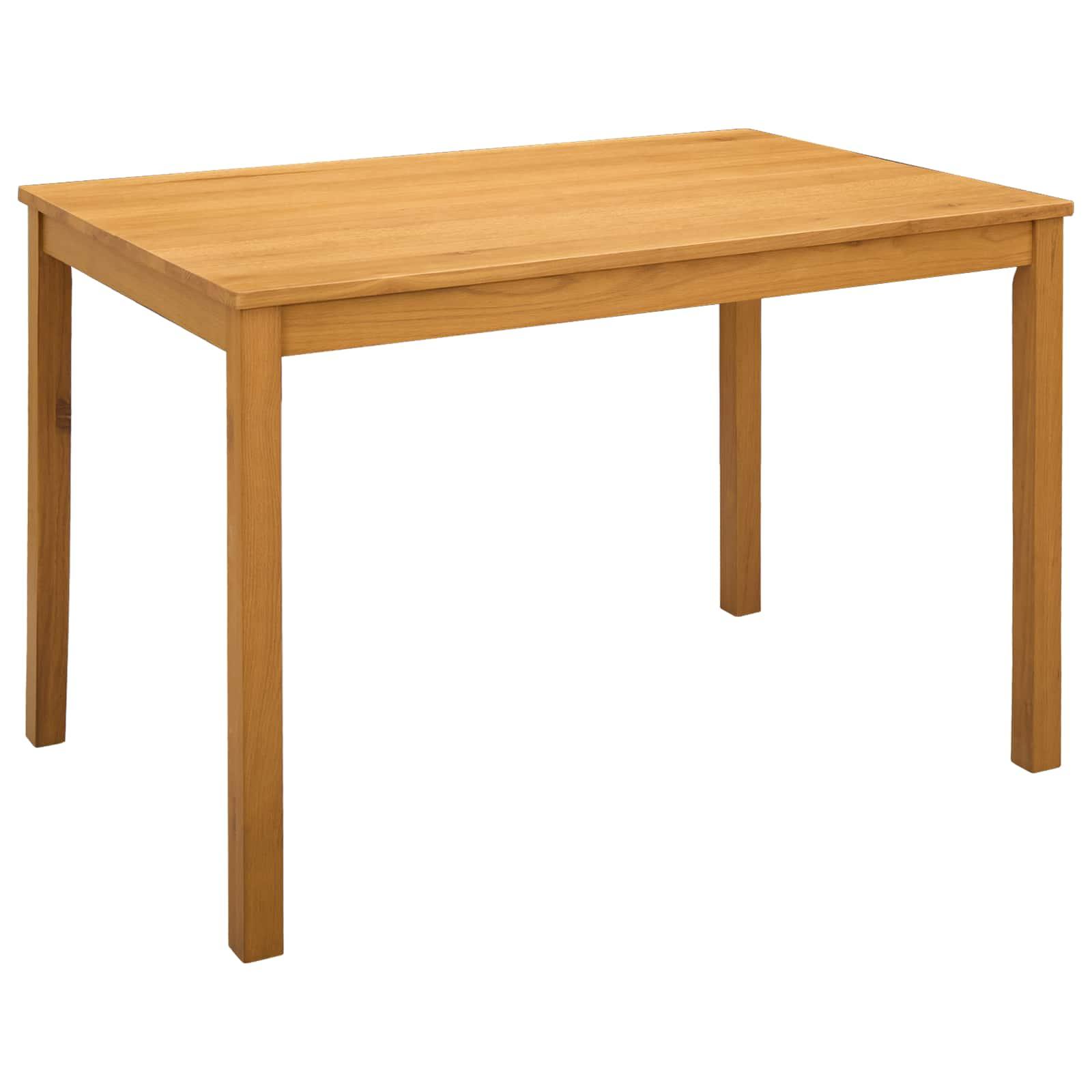 Spisebord 110 x 75 x 75 cm Massivt Eg Træ Naturfarvet