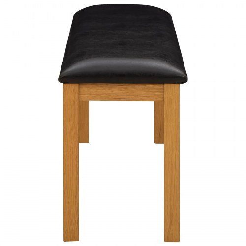 Spisebænk 95 x 32 x 45 cm Massivt Eg Træ Sort