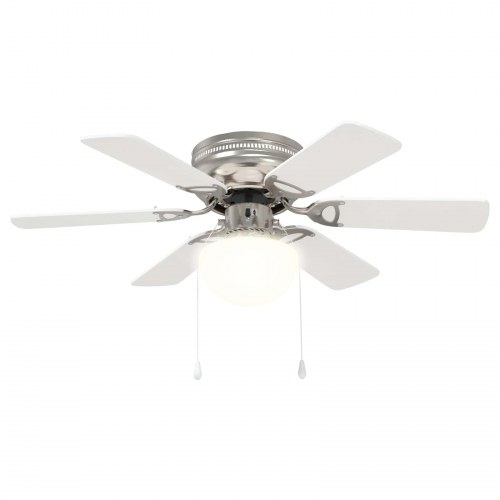 Loftfanne med lys Ø 82 cm Hvid