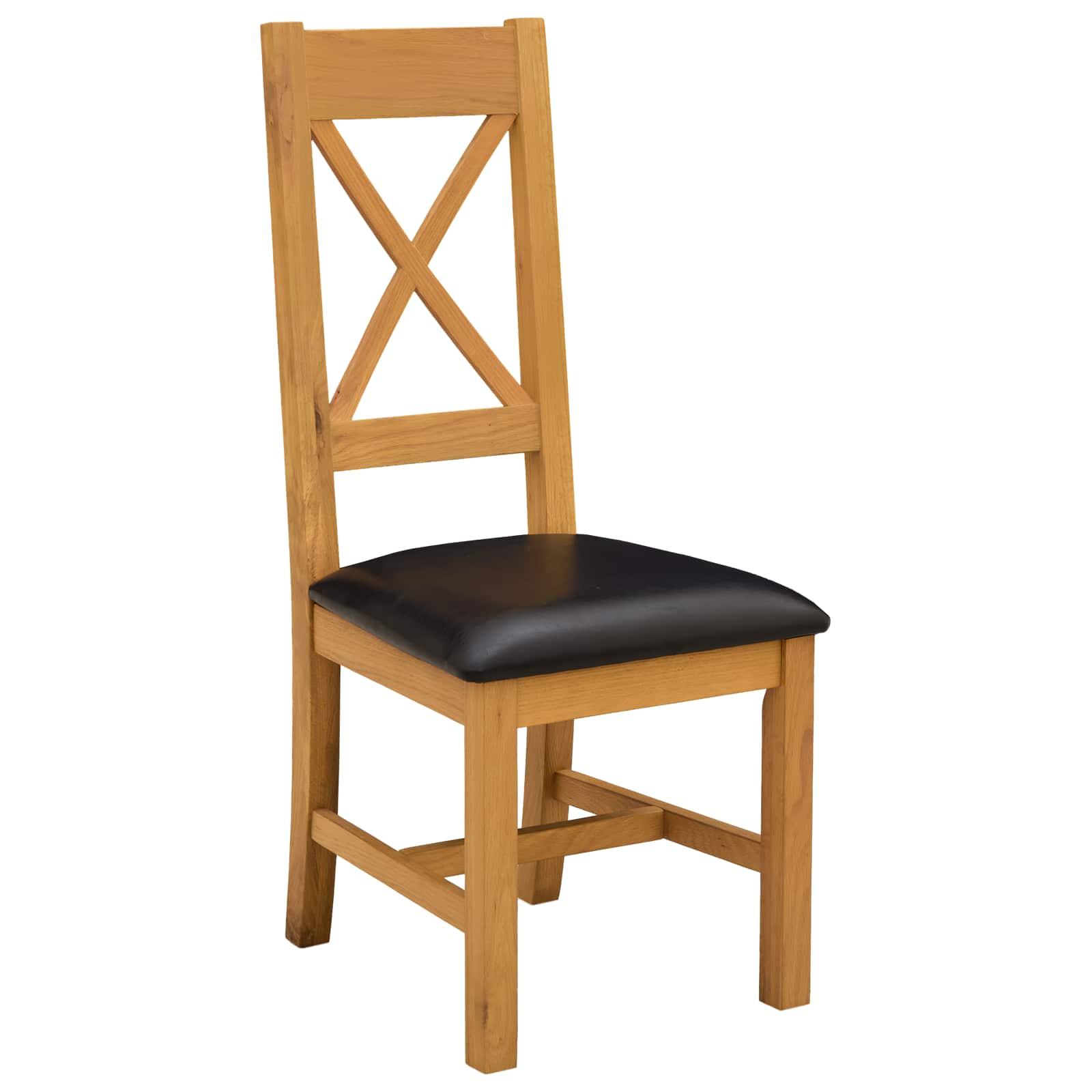 Spisestuestol 2 stk Massivt Eg Træ Sort 45 x 54 x 105 cm