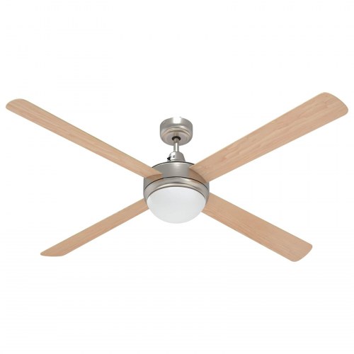 Loftfan med lys og fjernbetjening Ø 130 cm Sonoma-eg