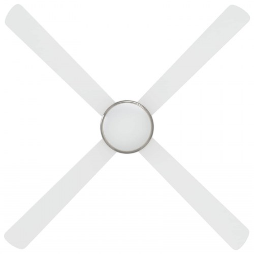 Loftfan med lys og fjernbetjening Ø 130 cm Hvid