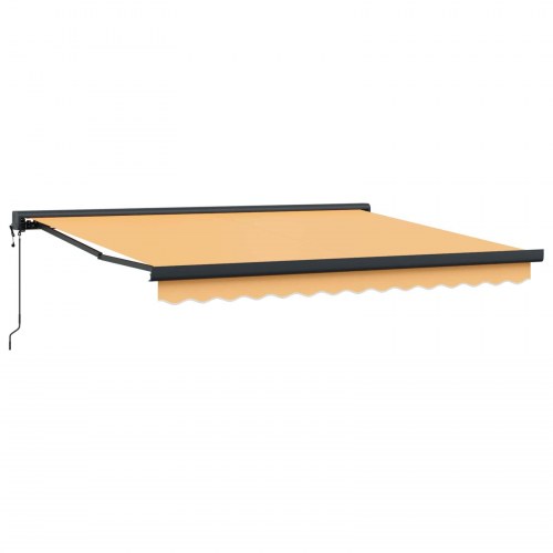Markise Sandfarvet 450 × 300 cm Polyester og Aluminium