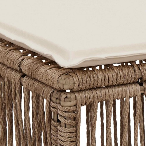 Fodskammel Beige polyrattan