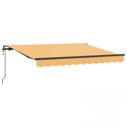 Udtrækkelig Markise Sandfarvet 450 × 300 cm Stof og aluminium
