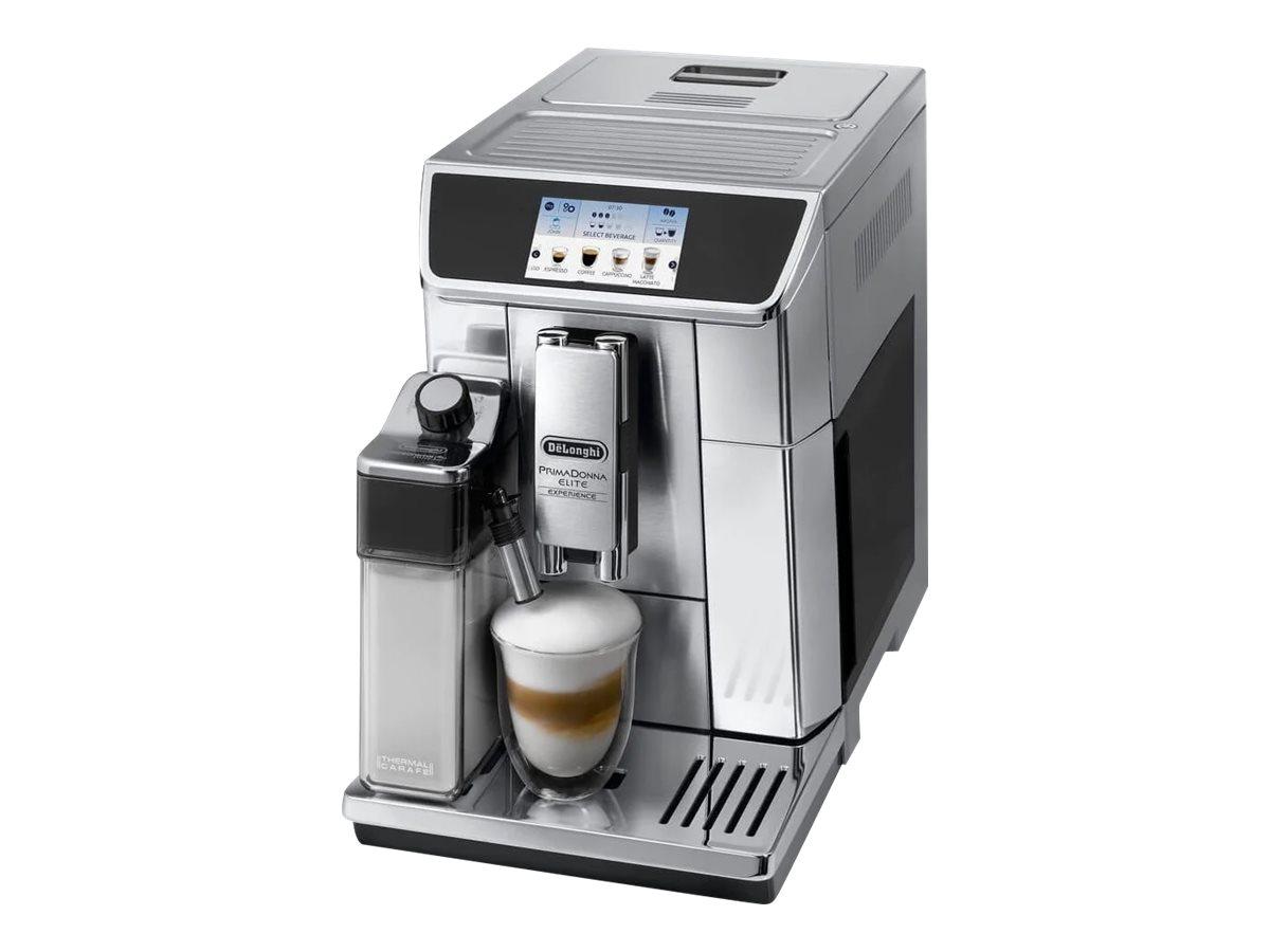 De’Longhi PrimaDonna Elite Experience ECAM 650.85.MS - fuldautomatisk espressomaskine med mælkeskummer, metal/sort