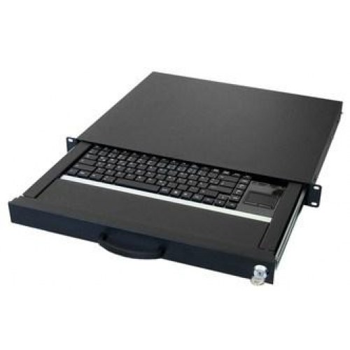 Rack-tastatur med touchpad - USB, QWERTY US, sort (AIX-19K1UKUSTP-B)