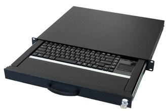 Rack-tastatur med touchpad - USB, QWERTY US, sort (AIX-19K1UKUSTP-B)