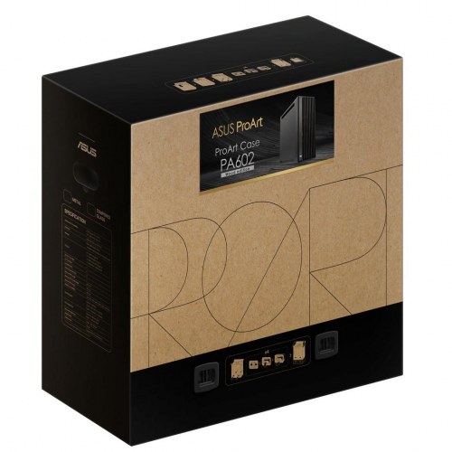 ASUS ProArt PA602 Wood Edition - midi tower pc-kabinet, sort metalpanel