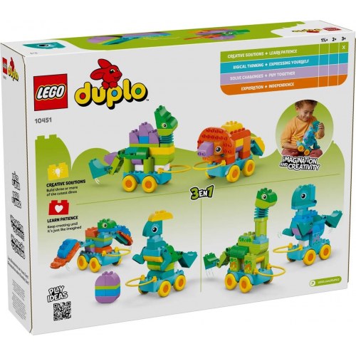 LEGO DUPLO 10451 - 3-i-1 Dinosaurer på hjul (108 dele)
