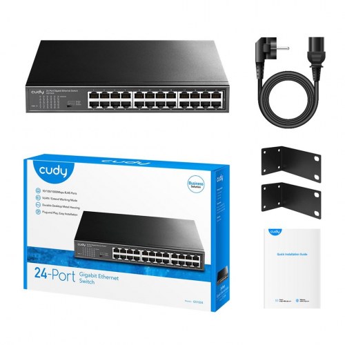 Cudy GS1024 - 24-port Gigabit Ethernet switch, sort