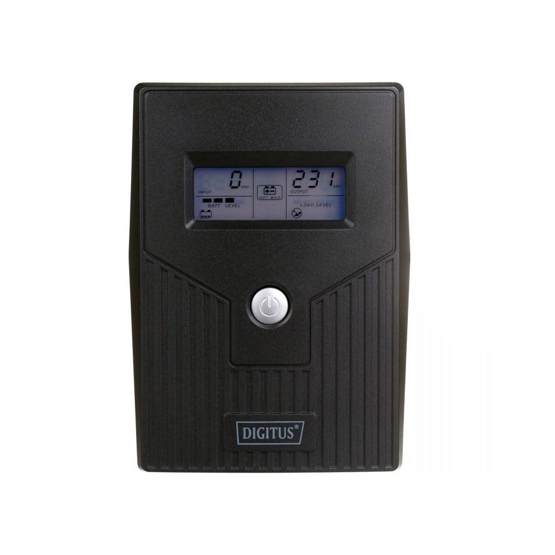 DIGITUS UPS line-interactive med LCD - 800 VA / 480 W, AVR, 2x Schuko