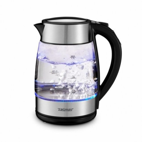 Zelmer ZCK8026 elkedel 1,7 l - 2.200 W, sort/transparent glas