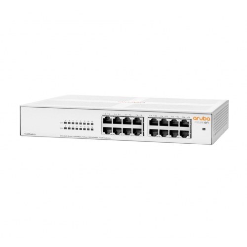 HP Aruba Instant On 1430 16-port Gigabit switch - unmanaged, 1U, hvid