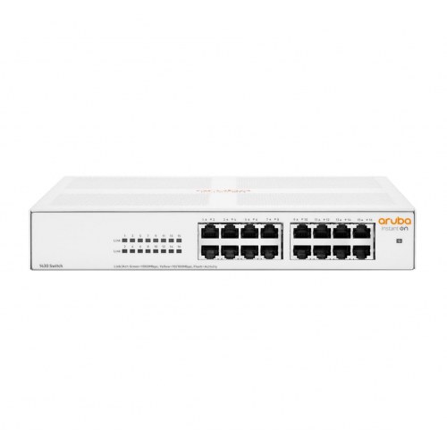 HP Aruba Instant On 1430 16-port Gigabit switch - unmanaged, 1U, hvid