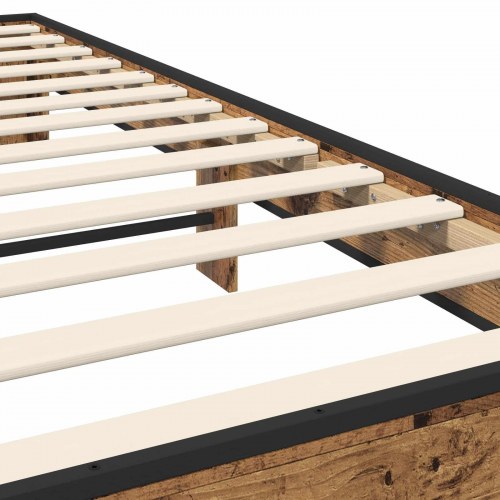 Sengestel i gammelt træ 80 x 200 cm - konstrueret træ