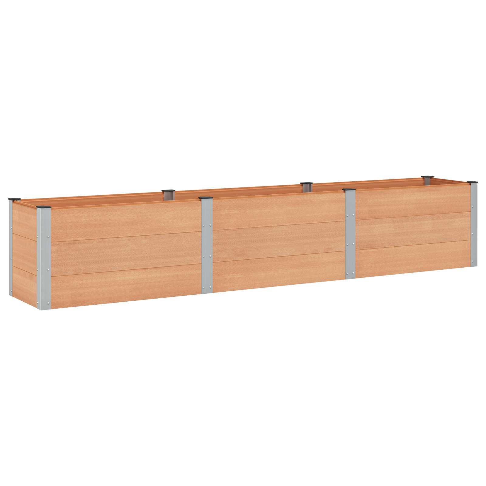 Højbed Brun 300 x 50 x 54 cm alu. billede
