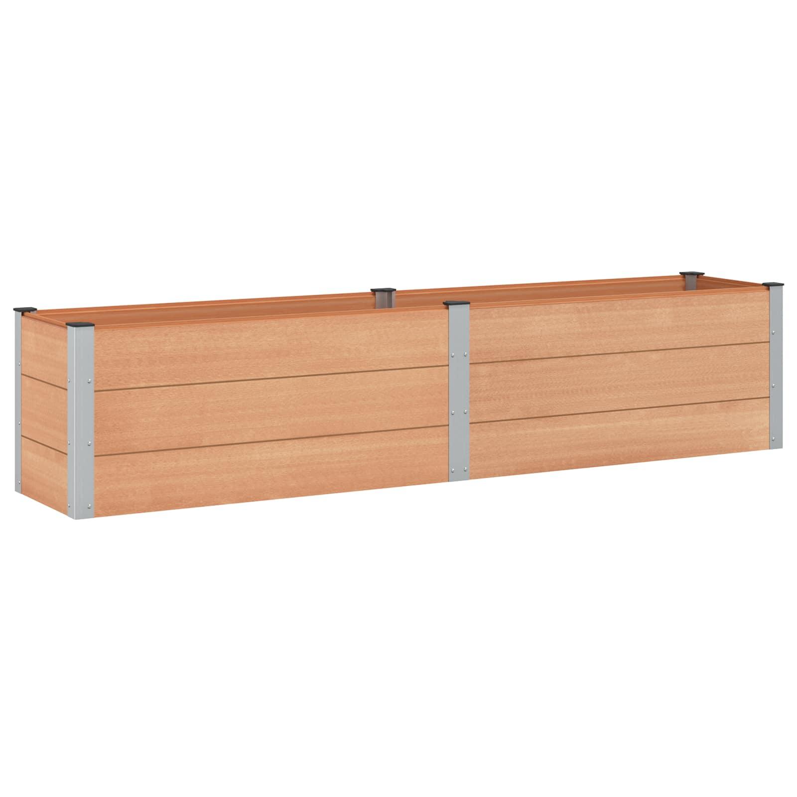 Højbed Brun 250 x 50 x 54 cm alu. billede