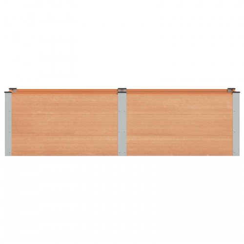 Højbed i WPC og aluminium - brun 200 x 50 x 54 cm