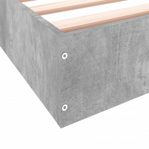 Gulvsengramme i konstrueret træ - betongrå 80 x 200 cm