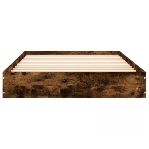 Gulvsengestel i røget eg - 80 x 200 cm, konstrueret træ