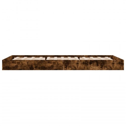 Gulvsengestel i røget eg - 80 x 200 cm, konstrueret træ