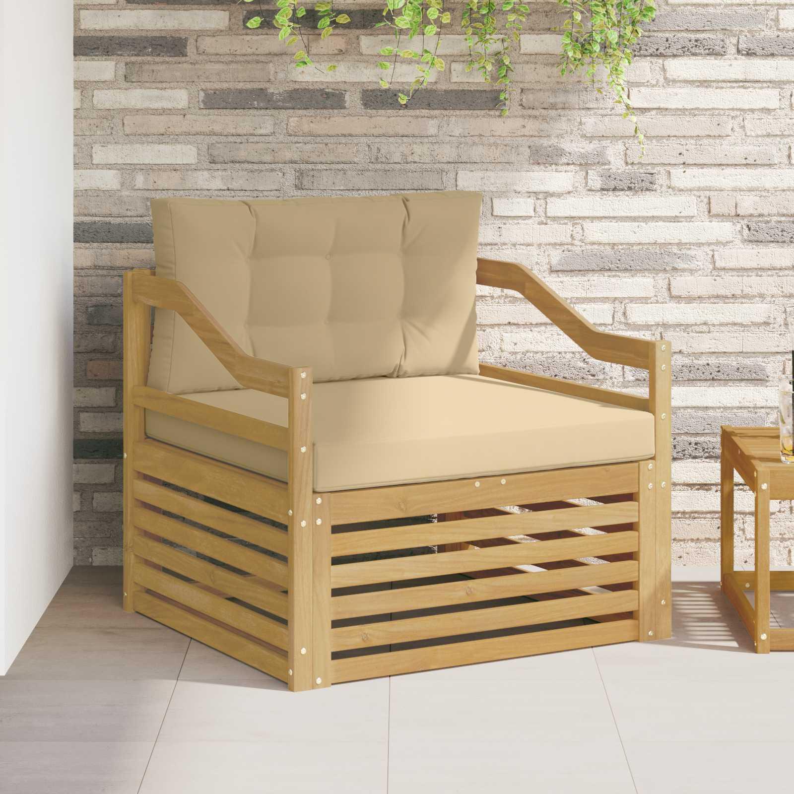 Udendørs sofa Hvid og Beige billede