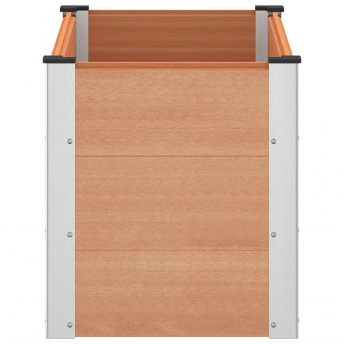 Højbed i brun WPC og aluminium - 100 x 50 x 54 cm