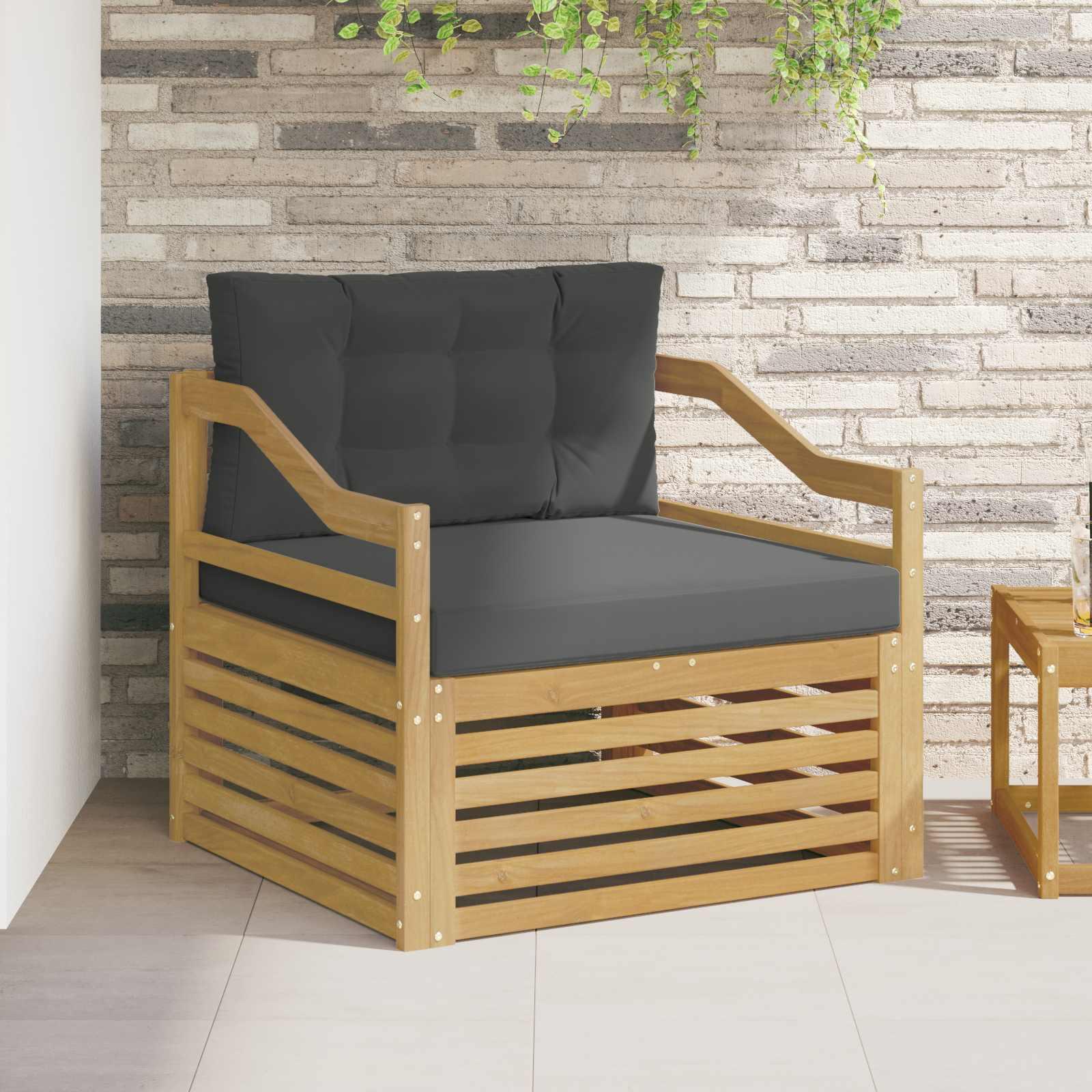 Udendørs sofa Hvid og antracit billede