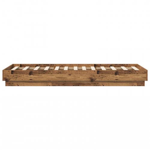 Gulvsengramme i gammelt træ 80 x 200 cm