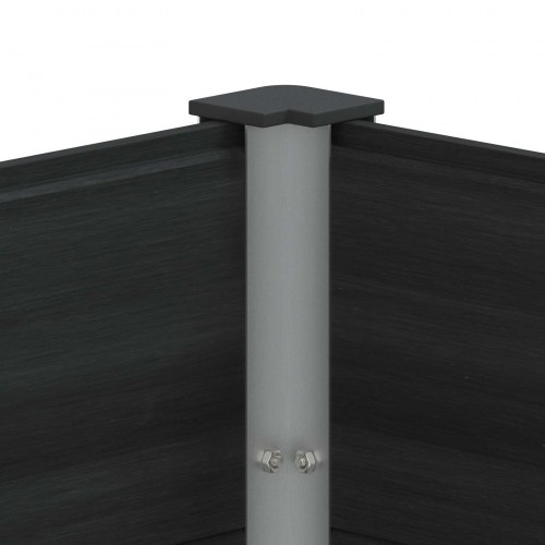 Højbed i sort WPC og aluminium - 150 x 50 x 54 cm