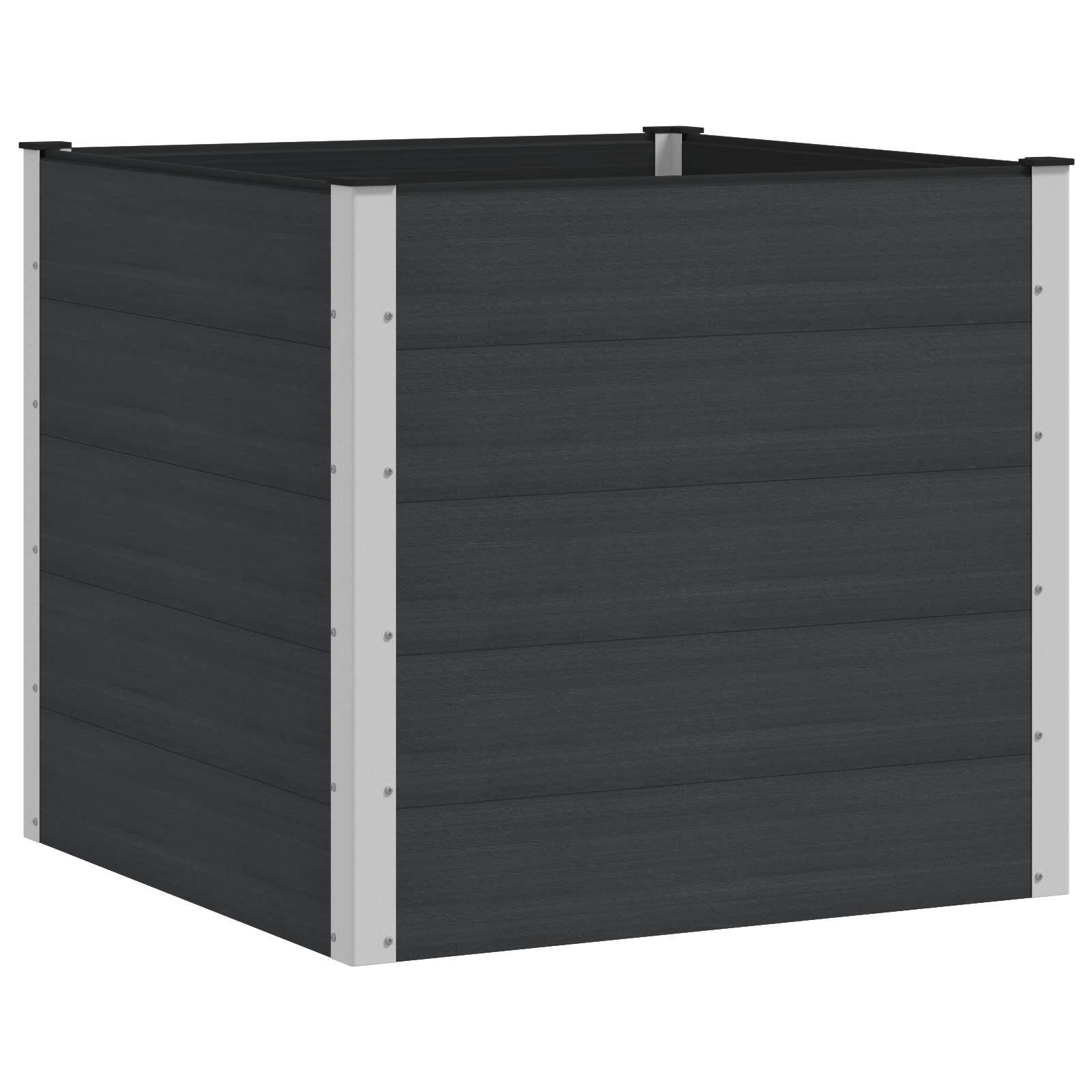 Højbed Sort 100 x 100 x 91 cm alu. billede