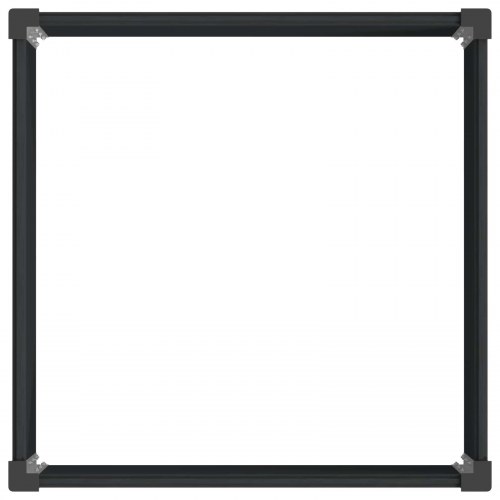 Højbed i WPC og aluminium - sort 100 x 100 x 54 cm