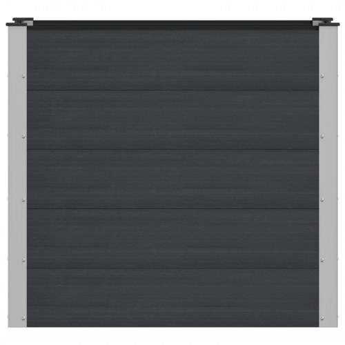 Højbed i WPC og aluminium - sort 100 x 50 x 91 cm