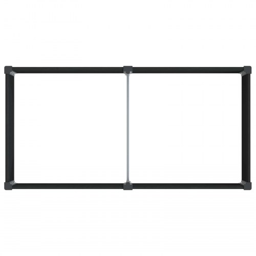 Højbed i WPC og aluminium - sort 100 x 50 x 91 cm