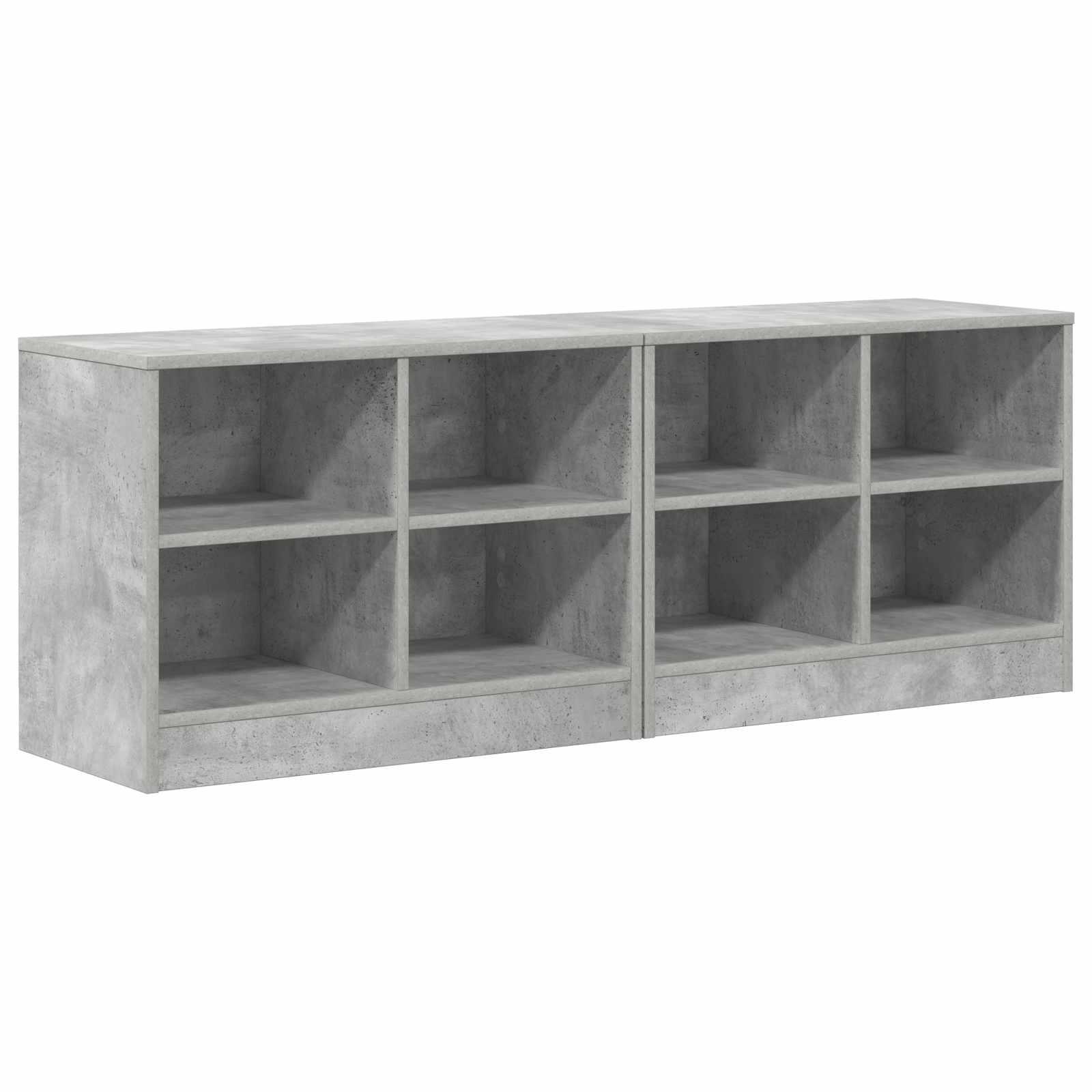 Sengeskabe 2 stk - betongrå opbevaring 66 × 33 × 48 cm i konstrueret træ billede