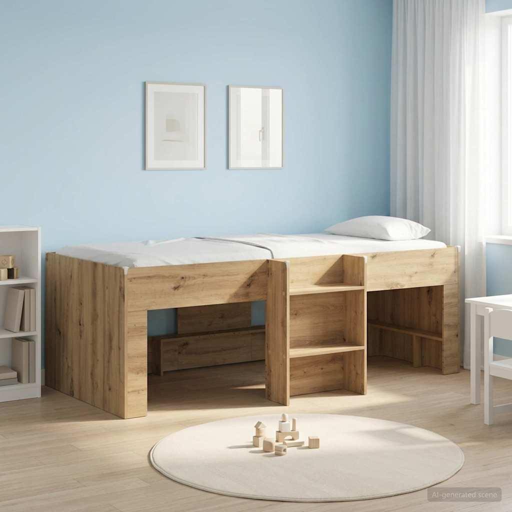 Børns høje sengestel 2 stk Artisan-eg 193 x 96,1 x 68,5 cm billede