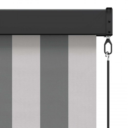 Udendørs rullegardin - antracit/hvid 180 × 250 cm i stof og aluminium