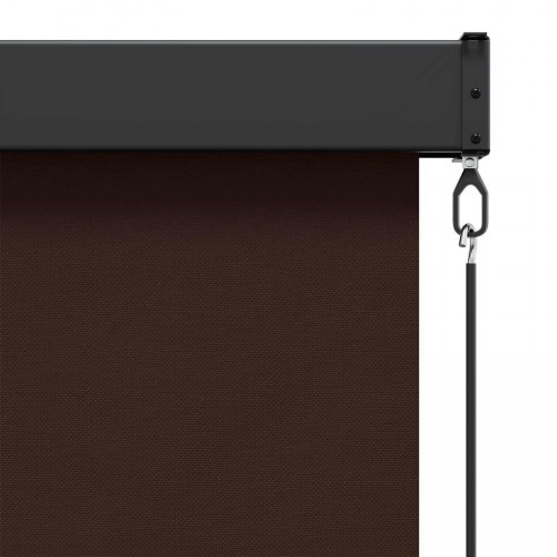 Udendørs rullegardin - brun 180 × 250 cm i stof og aluminium