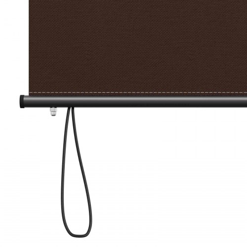 Udendørs rullegardin - brun 180 × 250 cm i stof og aluminium