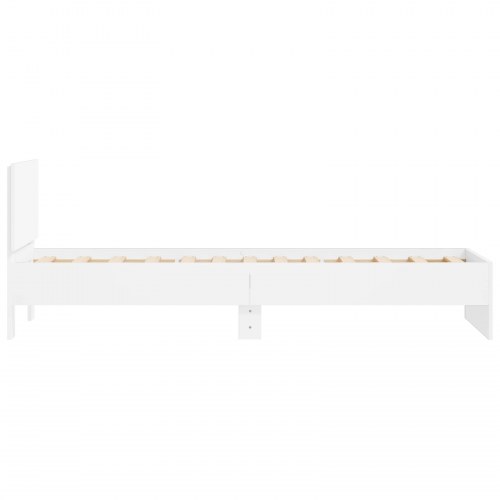 Sengeramme med sengegavl - hvid 80 x 200 cm