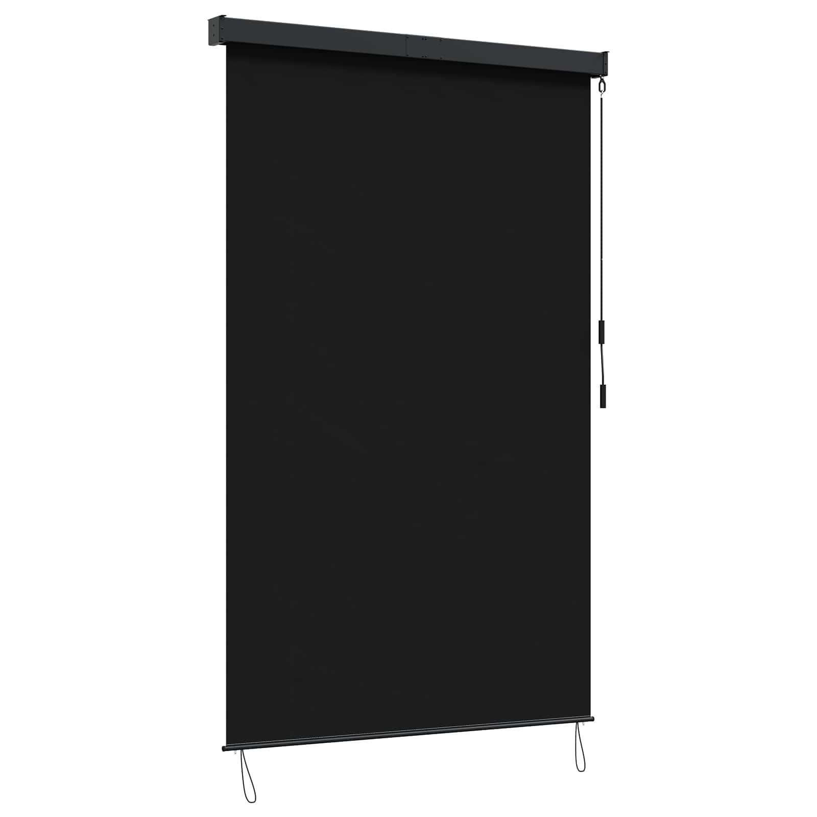 Rullegardin Sort 180 x 250 cm Stof og Aluminium billede