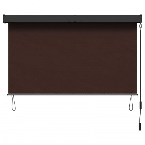 Udendørs rullegardin - brun 120 x 250 cm i stof og aluminium