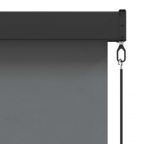 Udendørs rullegardin lysegrå 100 x 250 cm i stof og aluminium