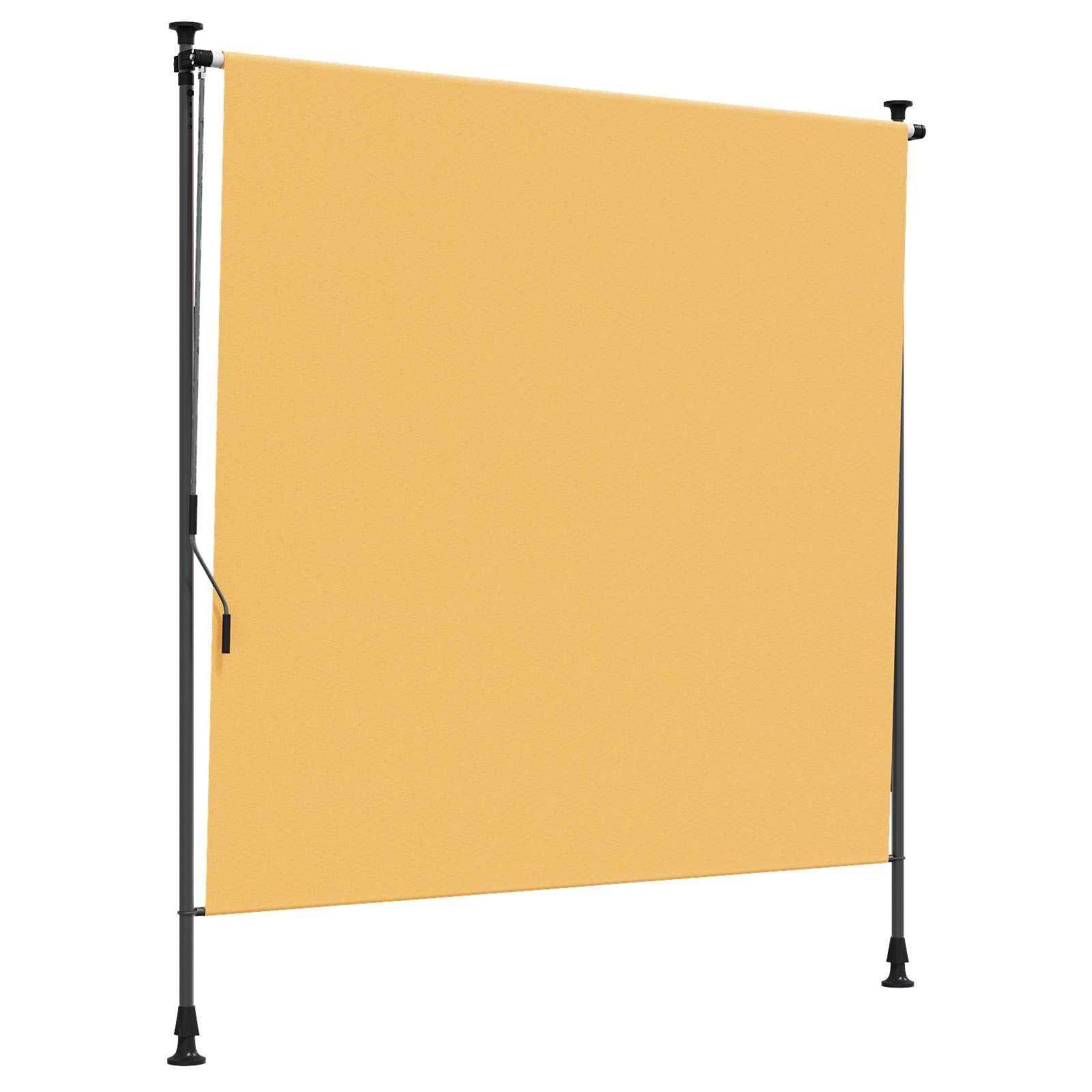 Udendørs rullegardin - sandfarvet 120 × 270 cm, højdejusterbar solafskærmning billede