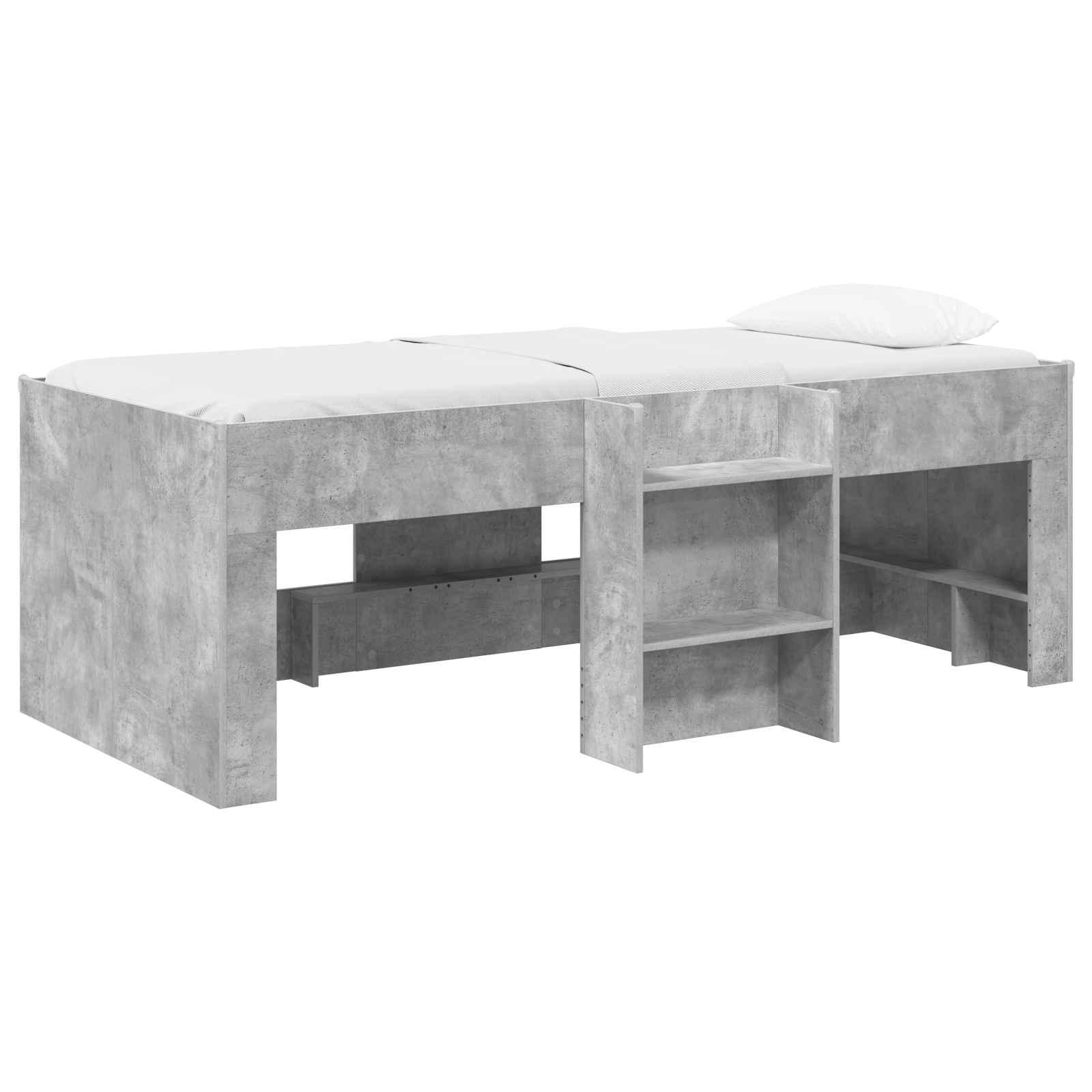 Børns høje sengestel 2 stk Beton 203 x 101,1 x 68,5 cm billede