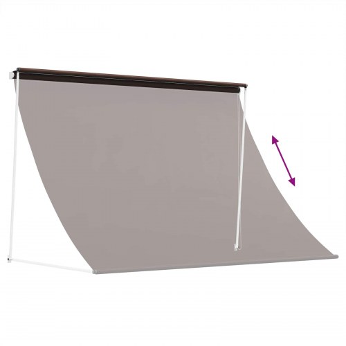 Markise - brun 300 × 150 cm, 180 g/m² polyester med PU-belægning